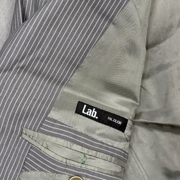 Pal Zileri Suit LAB Grey Striped 2pc Slim Fit Made in Italy Wool 42 R 34x30 - Picture 8 of 13